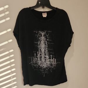 Haute Hippie Black Graphic Women's Top